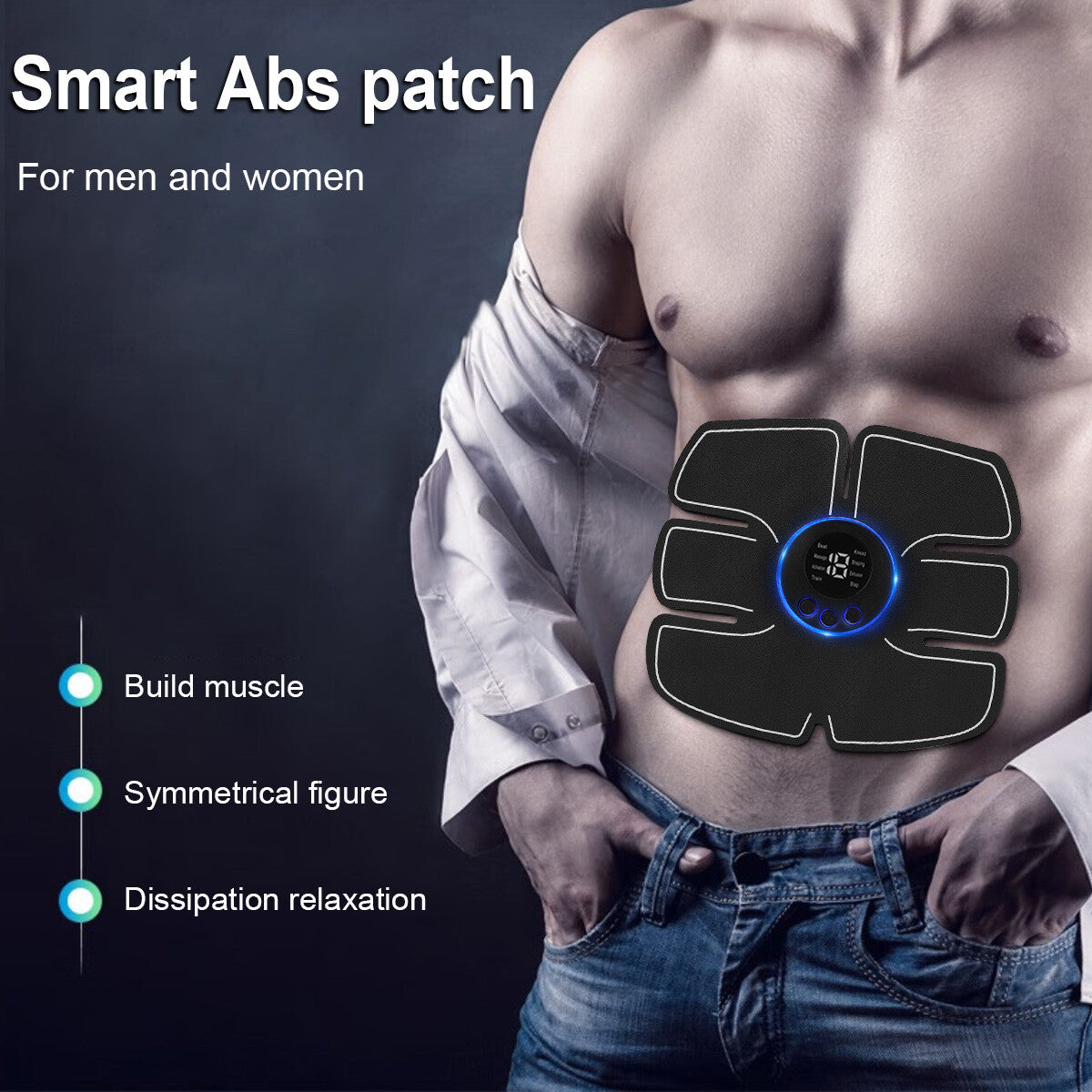 Abdominal Exercise Electric Muscle Stimulator Belt ABS Trainer Training 8 Modes